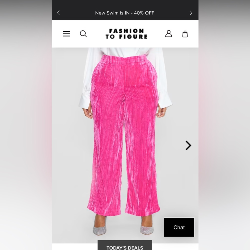 FTF Vana Wide Leg Velvet Pants